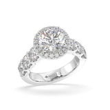 Adelina Round Diamond Halo Engagement Ring - Artelia Jewellery