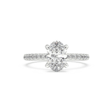 Artelia Signature Oval Diamond Engagement Ring With Side Diamonds