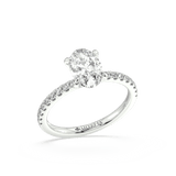 Artelia Signature Oval Diamond Engagement Ring With Side Diamonds