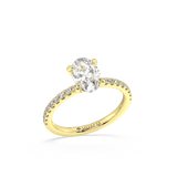 Artelia Signature Oval Diamond Engagement Ring With Side Diamonds