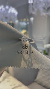 Round Diamond Halo Engagement Ring (ARTHR038)