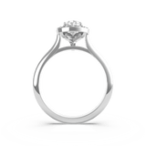Pear Diamond Halo Engagement Ring (ARTHR040) - Artelia Jewellery