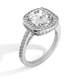 Cushion Double Halo Engagement Ring (ARTDH076)