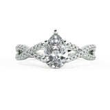 Infinity Pear Diamond Solitaire Engagement Ring - Artelia Jewellery
