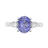 Ceylon Sapphire and Diamond Trilogy Ring (ARTCR004)