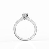 Emerald Cut Diamond Solitaire Engagement Ring (ARTSR106) - Artelia Jewellery