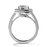 Cushion Double Halo Engagement Ring (ARTDH076) - Artelia Jewellery
