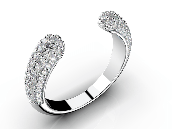 Naomi Cuff Diamond Wedding Ring - Artelia Jewellery