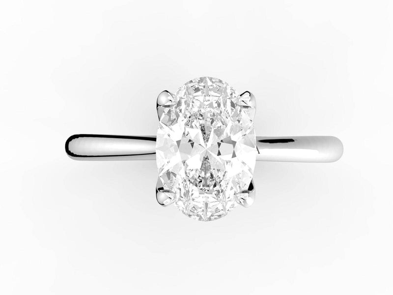 Miranda Oval Diamond Solitaire Engagement Ring - Artelia Jewellery