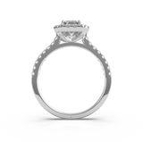 Artelia Signature Emerald Cut Diamond Halo Engagement Ring - Artelia Jewellery