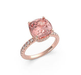Artelia morganite and diamond Engagement ring ART028