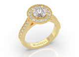 Adele Round Diamond Halo Engagement ring - Artelia Jewellery