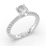 Oval Diamond Solitaire Engagement Ring (ARTSR075) - Artelia Jewellery