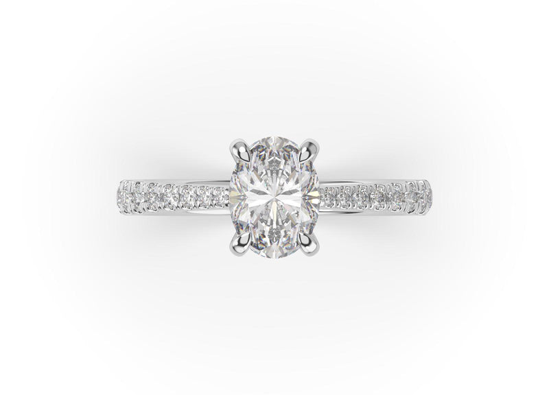 Oval Diamond Solitaire Engagement Ring (ARTSR075) - Artelia Jewellery