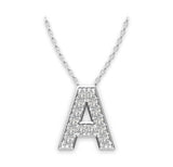Diamond Initials Necklace A - Artelia Jewellery