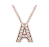 Diamond Initials Necklace A - Artelia Jewellery