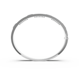 18K White Gold Bangle With Pave Diamonds - Artelia Jewellery