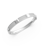 18K White Gold Bangle With Pave Diamonds - Artelia Jewellery