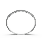 18K Pave Diamond Bangle With Princess Cut Diamonds - Artelia Jewellery
