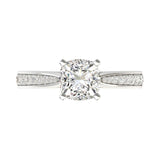 Brigitte Cushion Diamond Solitaire Ring - Artelia Jewellery