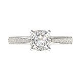 Brigitte Cushion Diamond Solitaire Ring - Artelia Jewellery