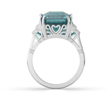Estelle Aquamarine & Diamond Engagement Ring - Artelia Jewellery