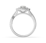 Oval Double Halo Engagement Ring Kristina - Artelia Jewellery