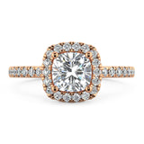 Cienna Cushion Diamond Halo Engagement Ring - Artelia Jewellery