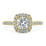 Cienna Cushion Diamond Halo Engagement Ring - Artelia Jewellery