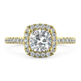 Cienna Cushion Diamond Halo Engagement Ring - Artelia Jewellery