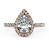 Cienna Pear Diamond Halo Engagement Ring - Artelia Jewellery