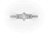 Classic Diamond Trilogy Engagement Ring (ART101) - Artelia Jewellery