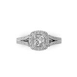 Constance Cushion Diamond Halo Engagement Ring - Artelia Jewellery