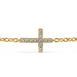 Faith Diamond Cross Bracelet - Artelia Jewellery