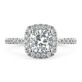 Cienna Cushion Diamond Halo Engagement Ring - Artelia Jewellery