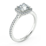 Cienna Cushion Diamond Halo Engagement Ring - Artelia Jewellery