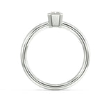 Avant Emerald Cut Diamond Bezel Set Diamond Ring - Artelia Jewellery