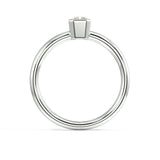 Avant Emerald Cut Diamond Bezel Set Diamond Ring - Artelia Jewellery