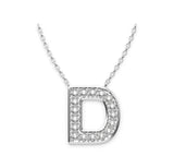 Diamond Initials Necklace D - Artelia Jewellery