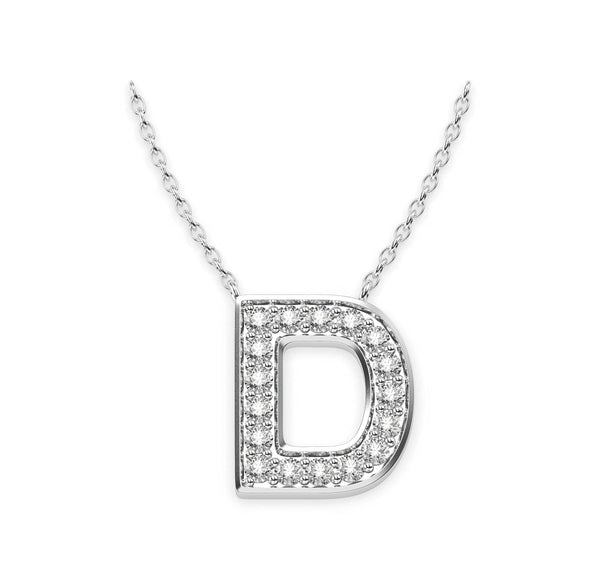 Diamond Initials Necklace D