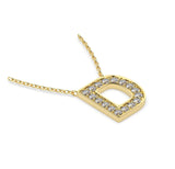 Diamond Initials Necklace D - Artelia Jewellery