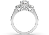 Lourdess Diamond Trilogy Engagement Ring (ART046) - Artelia Jewellery
