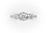 Lourdess Diamond Trilogy Engagement Ring (ART046) - Artelia Jewellery