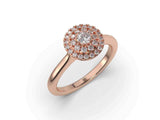 Double Halo Engagement Ring (ARTHR099) - Artelia Jewellery