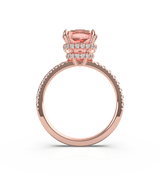 Artelia morganite and diamond Engagement ring ART028 - Artelia Jewellery