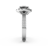 Round Black Diamond Solitaire Engagement Ring (ARTBHR03) - Artelia Jewellery