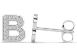 Initials diamond earring B - Artelia Jewellery