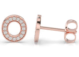 Initials Diamond Earring O - Artelia Jewellery