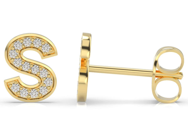 Initials Diamond Earring S - Artelia Jewellery