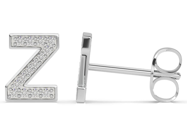 Initials Diamond Earring Z - Artelia Jewellery